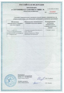 4. Приложение к сертификату соответствия Alfa Laval. Лист 3
